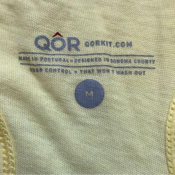 Qor Yellow Cotton Cashmere Blend Racer Back Tank Size Medium - Picture 3 of 8